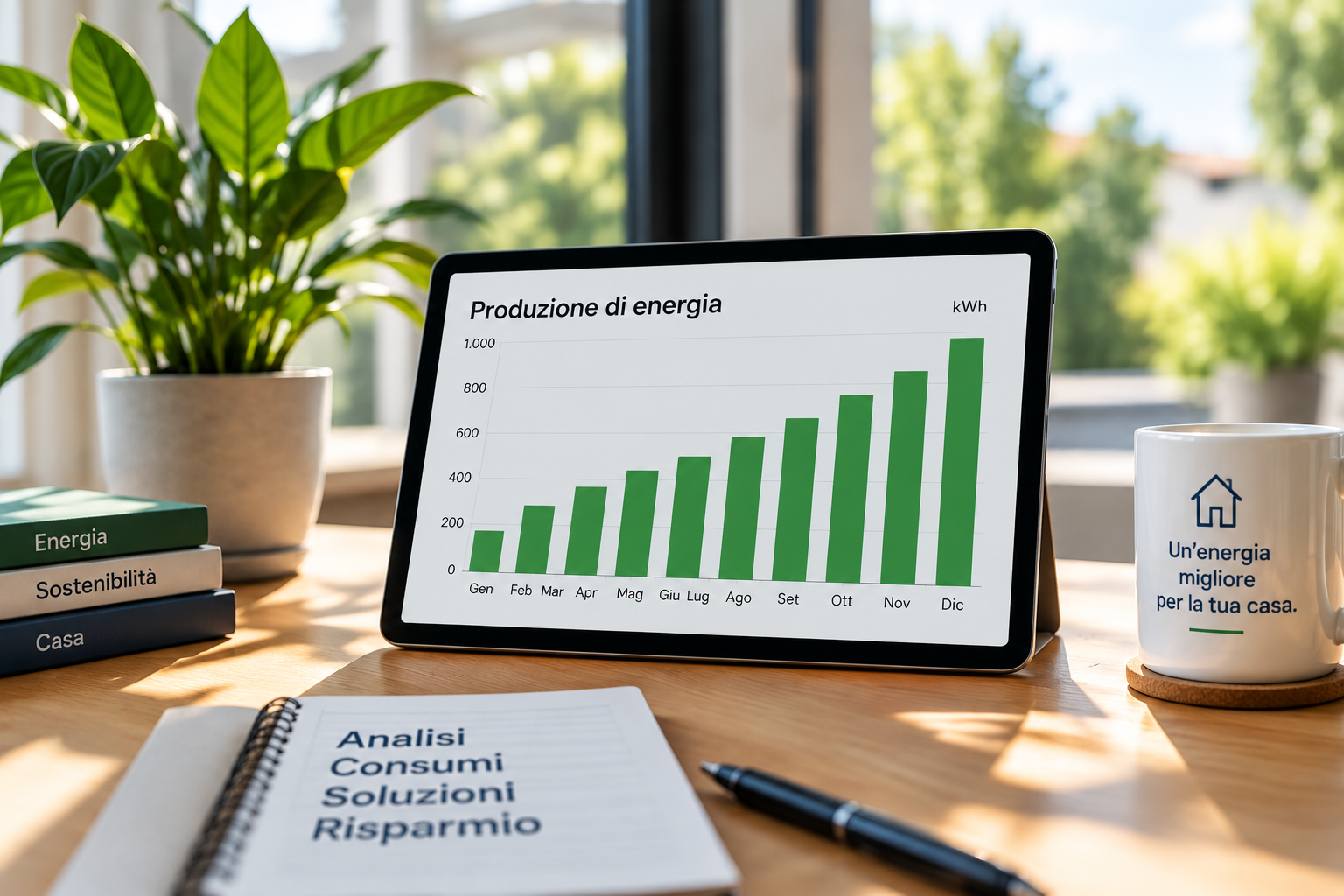 Grafico della produzione fotovoltaica